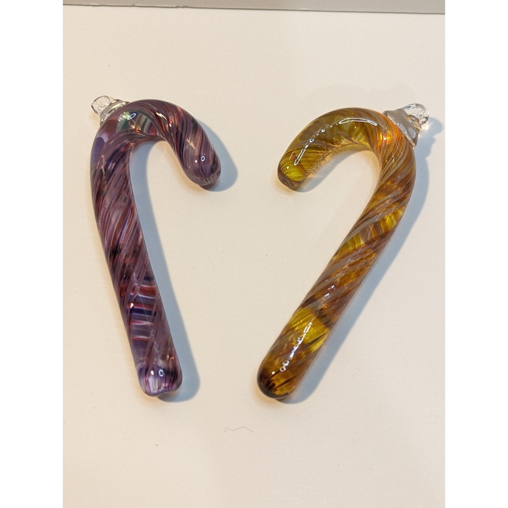 Kingston Glass studio candy‎ cane ornaments